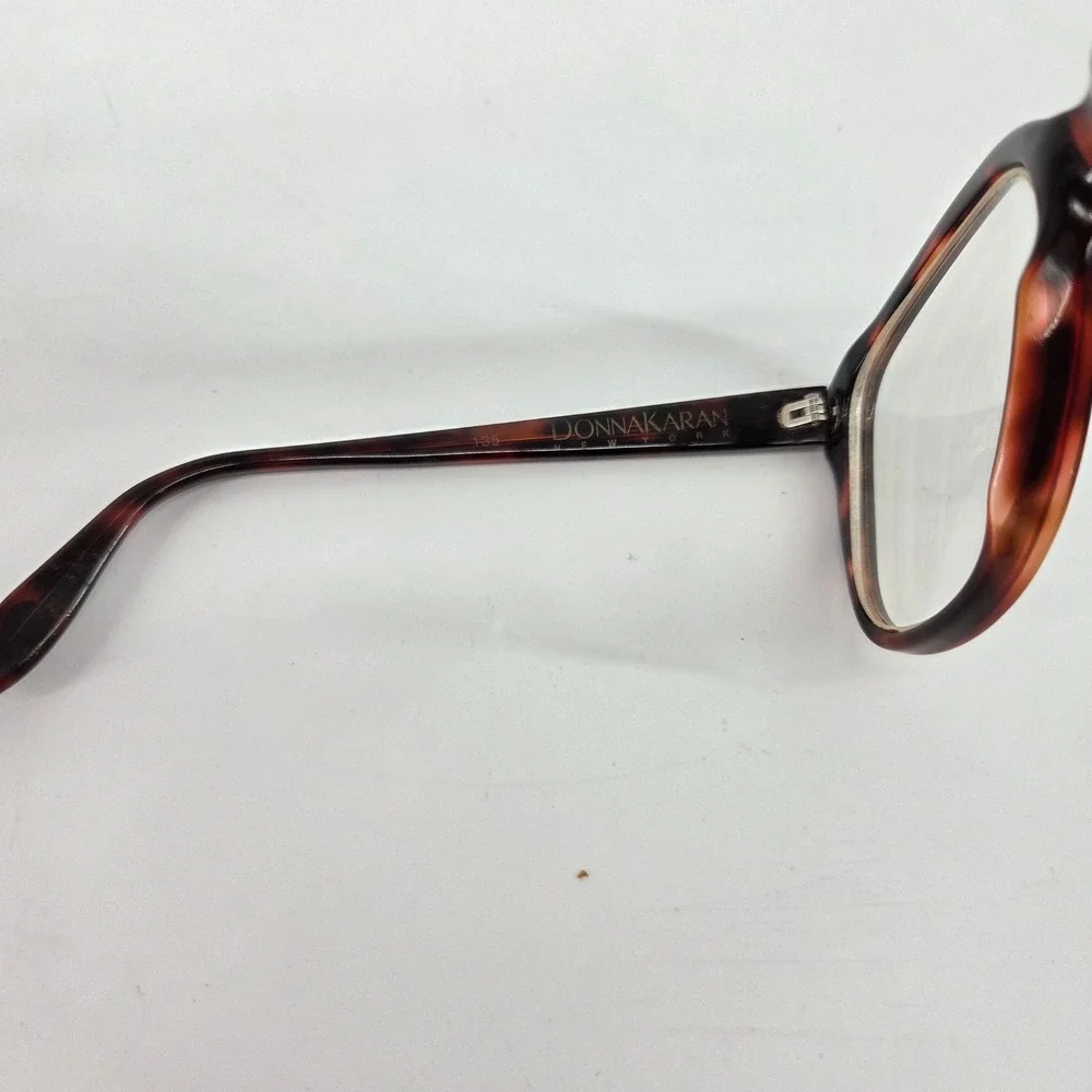 Donna Karan Bausch & Lomb Tortoise Oversized Round Eyeglasses USA 135 Vintage